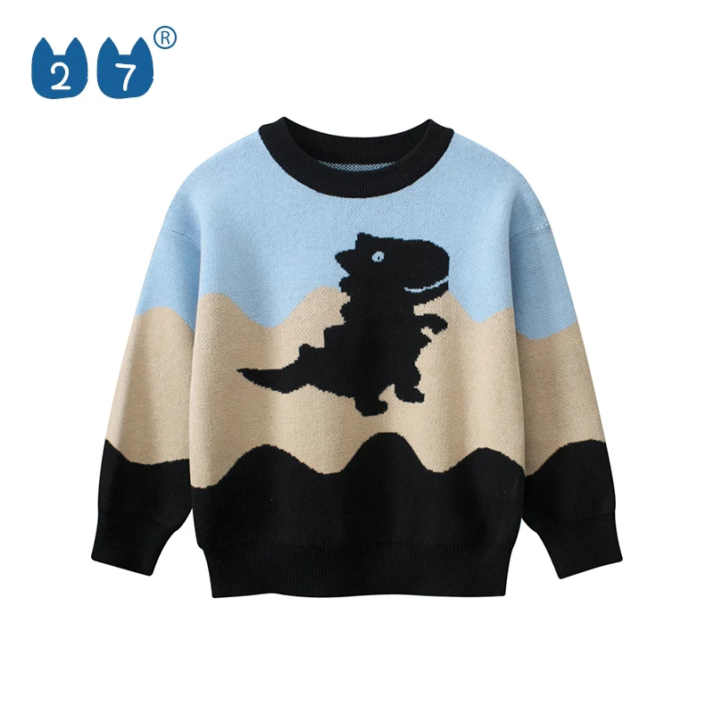 Autumn Winter Knitted Kids 100% Cotton Pullover Sweater Children Sweater For Boys