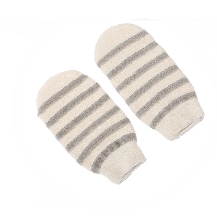 Hot Selling Exfoliating Dual Texture Bath Gloves For Shower Remove Dead Skin Body Scrubber Bath Scrub Mitt