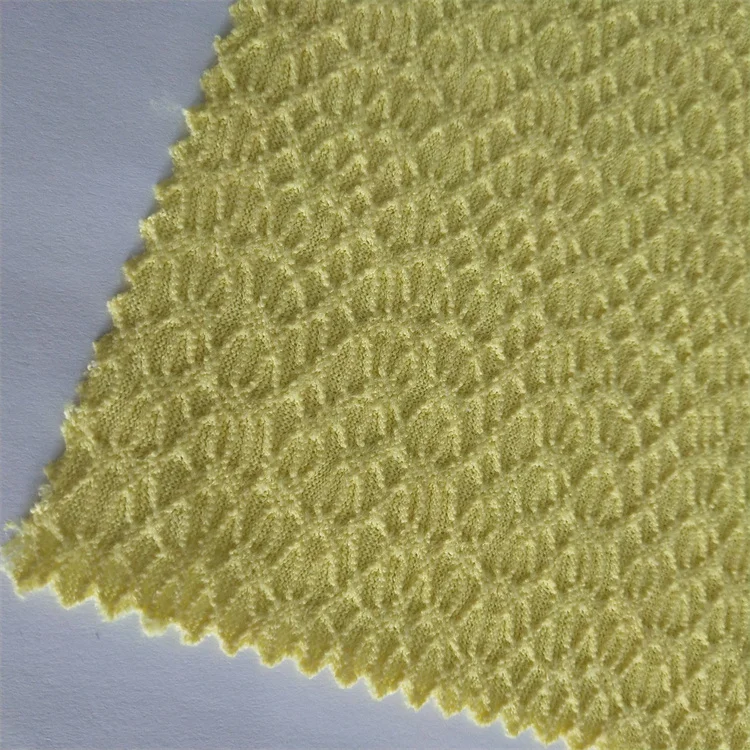 100% Polyester Sweatshirt Cloth Cross Mini Jacquard Crepe Knitting Printed Microfiber Waffle Fabric