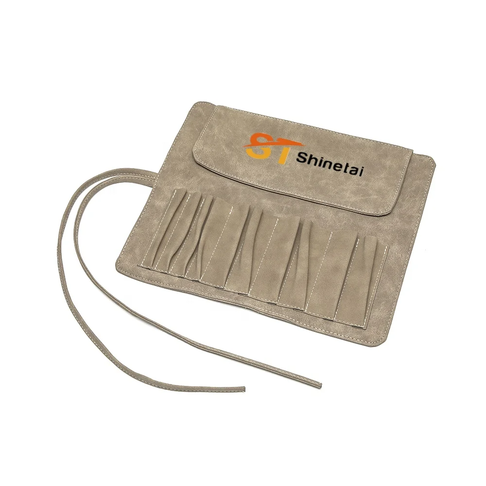 Вместительные полиуретановые косметические мешочки для хранения кистей, легко открывать и закрывать