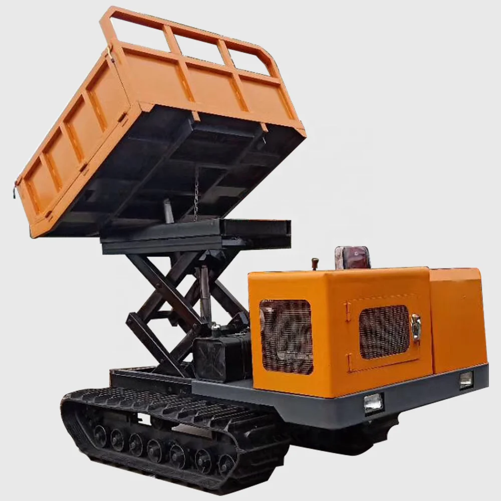 CE Certified Diesel Powered Mini Tracked Loader Transporter Hydraulic Platform Crawler Dumper Truck