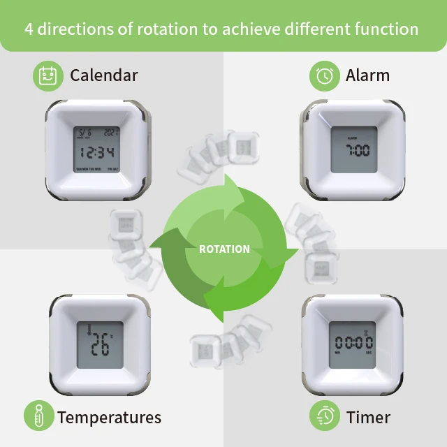 2024 High quantity Synchronized Digital Four Sided led smart alarm Clocks table tabletop clock for home