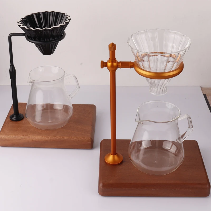 Pour Over Coffee Station Dripper Stand Coffee Dripper Holder with Wooden Base With pour over coffee makers