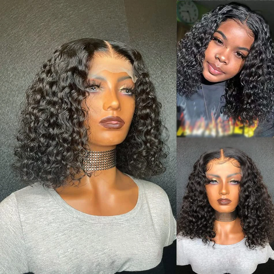 Wholesale Raw Brazilian Human Hair Lace Front Wigs For Black Women Curly Short Bob Wigs Human Hair Hd Lace Frontal Wigs Vendors