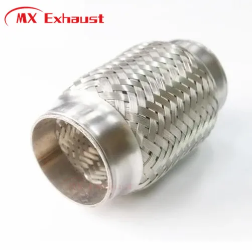 SS304 2/2.5 Inch Car Engine Auto Joint Flex Bellows Interlock Stainless Steel Flexible Systems Silencer Exhaust Muffler Pipe