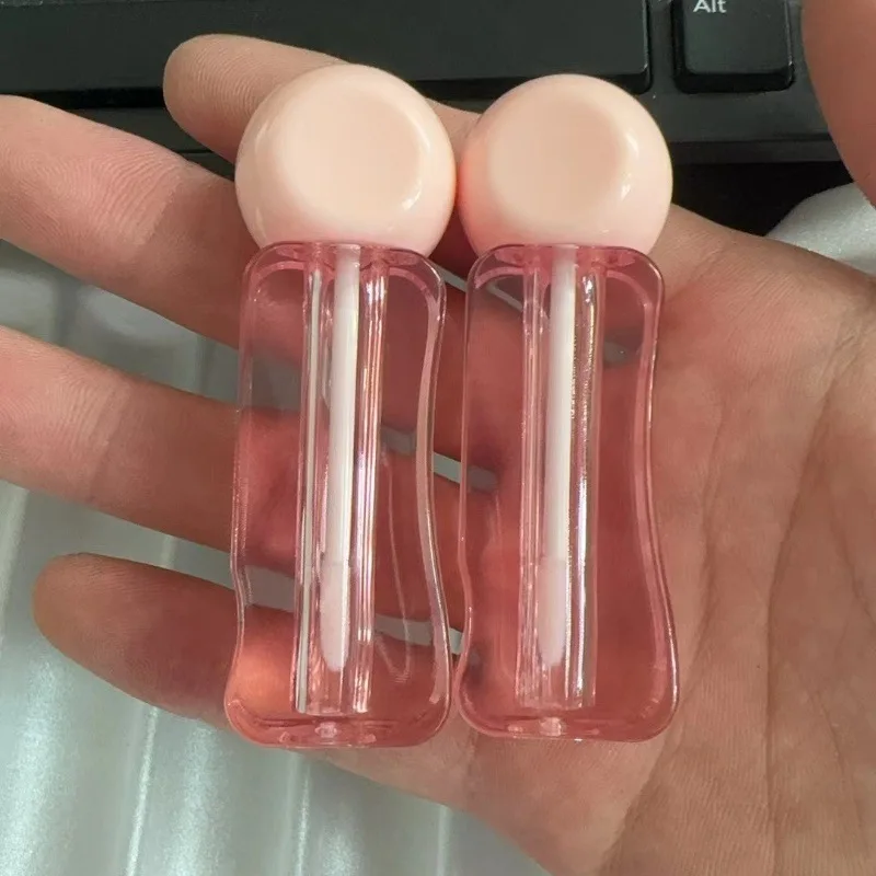 Custom 3ml Pink Lip Gloss Container Unique Design Irregular Ice Cube Shaped Lip Gloss Tube