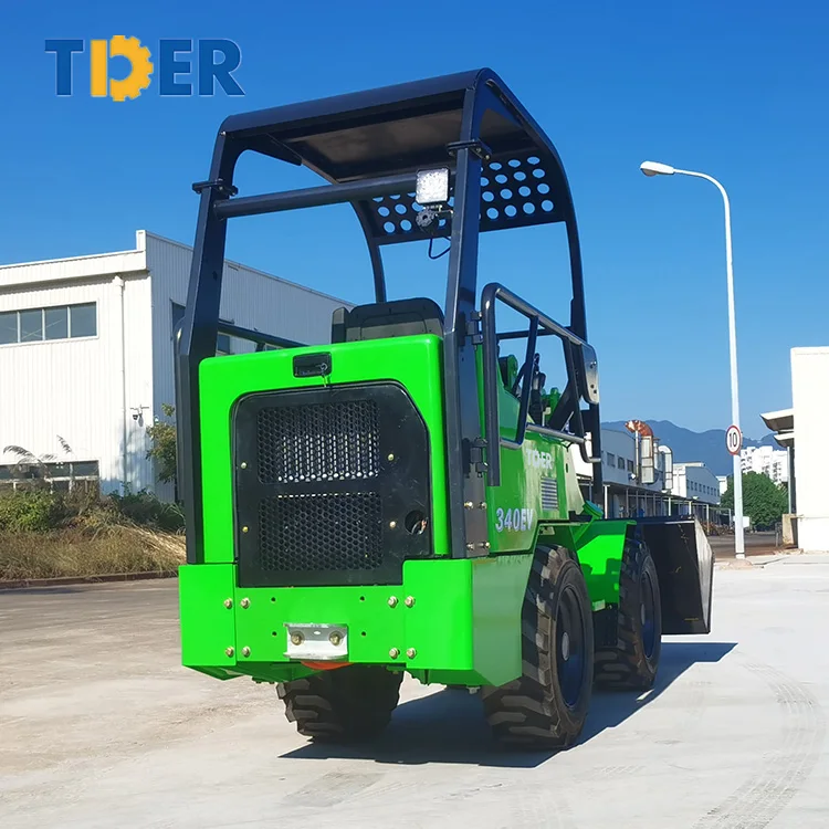 TDER electric wheel loader 900kg 1500kg 0.9 ton 1.5 ton  electric front end loader for garden tractor