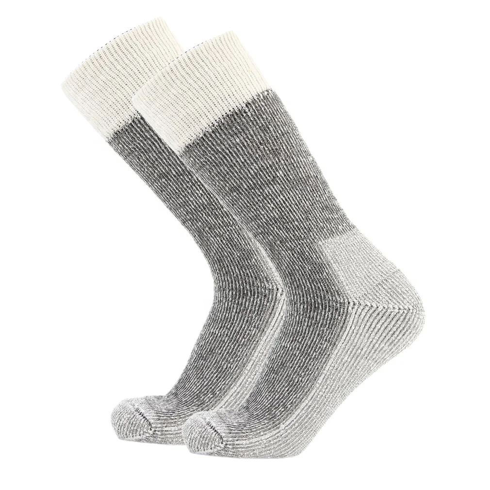 Thick winter heated durable anti-pilling crew wool Acrylic work socks for men