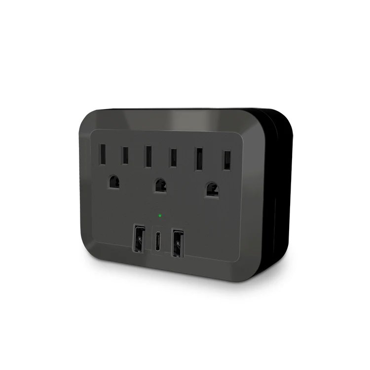 Новый продукт, розетка на 3 розетки переменного тока и 3 USB с разъемом типа C PD 18 Вт, американская стандартная розетка