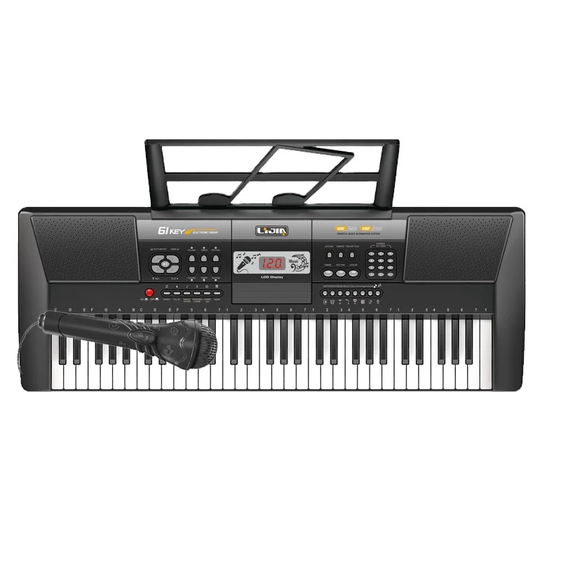 61 keys digital instrument piano musical keyboard organ toy electronic keyboard for kids with microphone