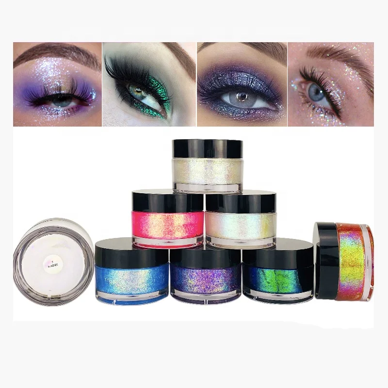 Private Label Transparent New Multichrome Chameleon Pigment Gel Liquid Glitter Eyeshadow