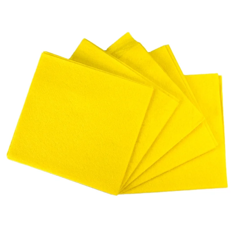 Viscose / polyester yellow color non woven cloth super absorbent cleaning cloth (1504546160)