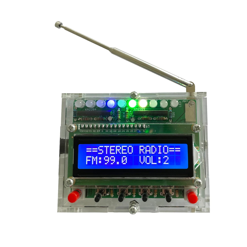 Комплект «сделай сам» RDA5807 FM-радио модуль 87-108 МГц беспроводной приемник LCD1602 дисплей STC89C52 контроллер 5 Вт 8 Ом динамик паяльный