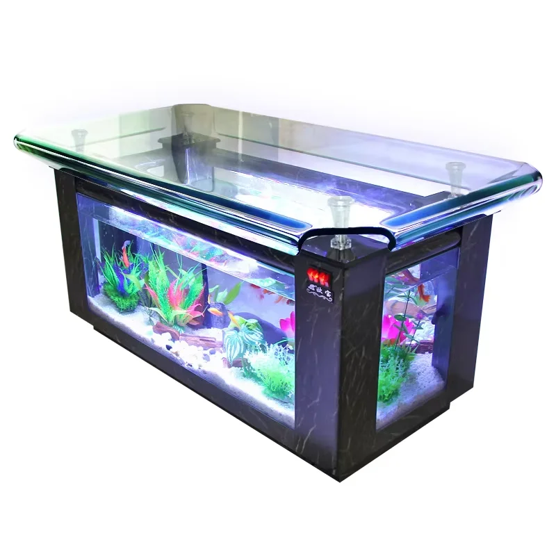 High Quality Square Fish Tank Acrylic and Plastic Table Aquarium for Outdoor Living Room Boxed Fish Tank in Glass Material