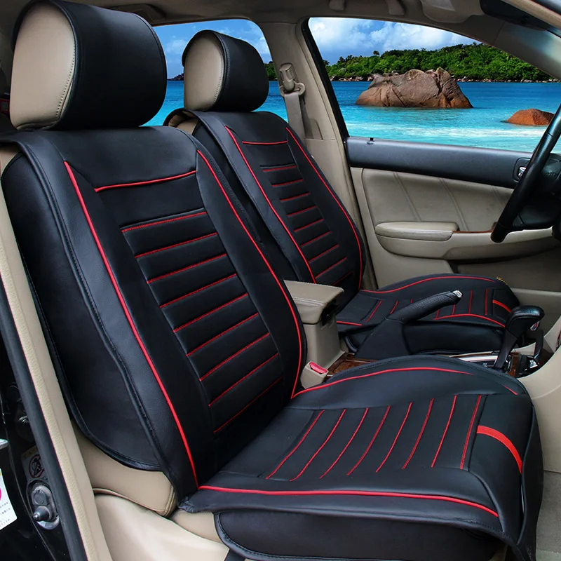 Universal Leather Car Seat Cover Set Seat Back  Protector Interior Accessories
