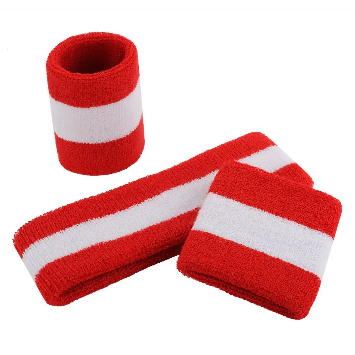 
Custom sports cotton elastic sweat wrist band with LOGO 