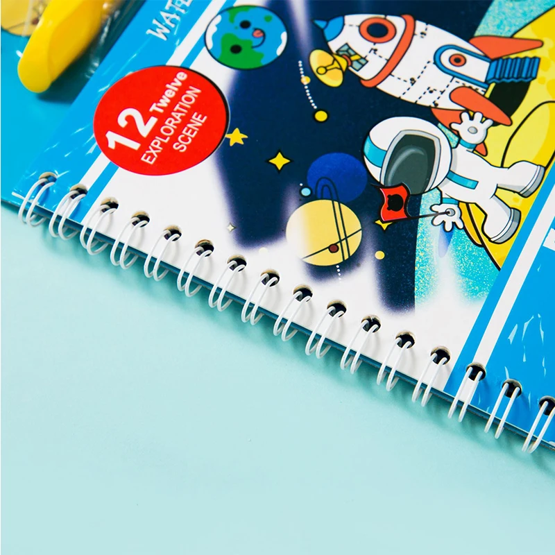 Magic Water Drawing Book With 1 Magic Pen Kids Educational Learning Toy