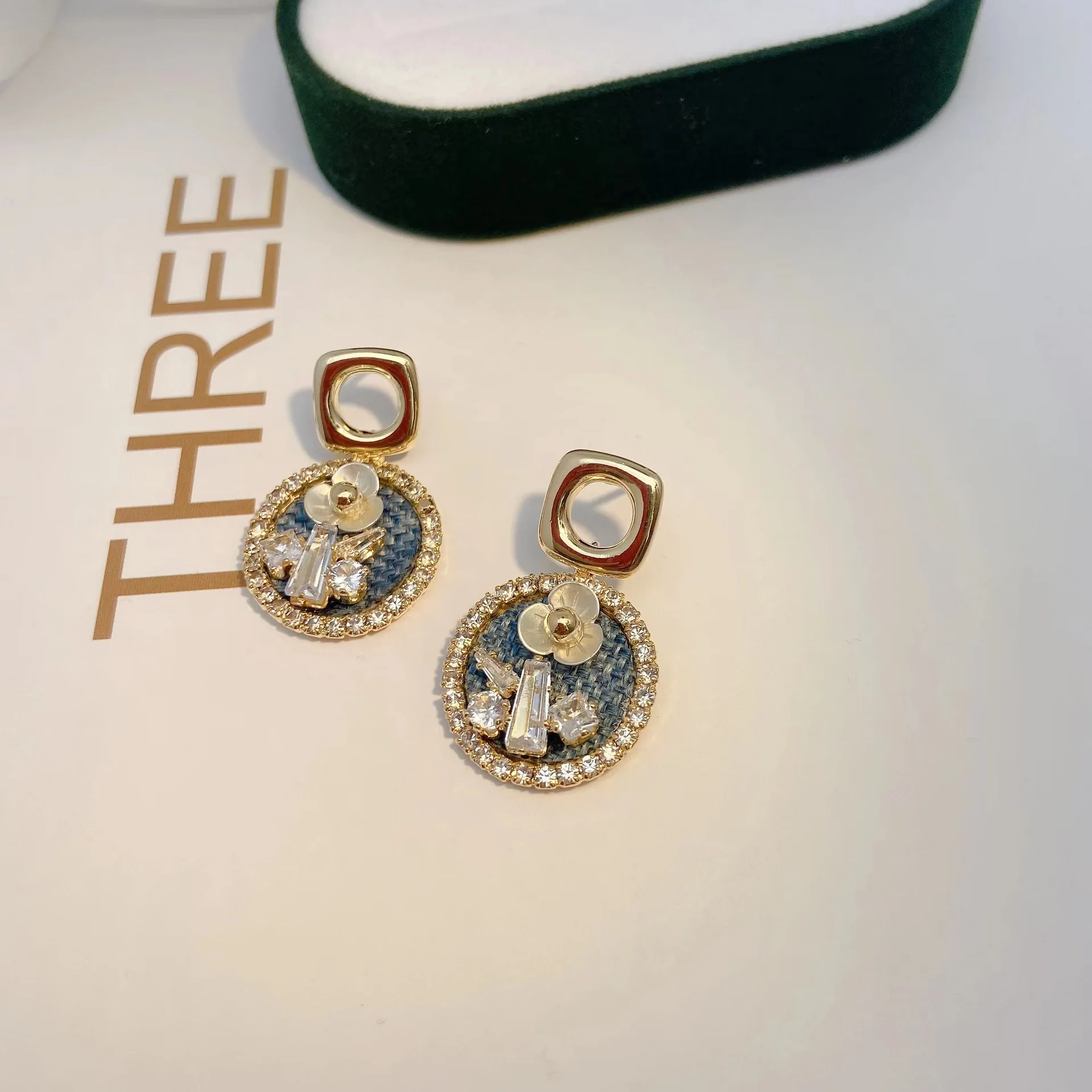 Japanese Retro Hong Kong Style High-end 925 Silver Needle Earrings