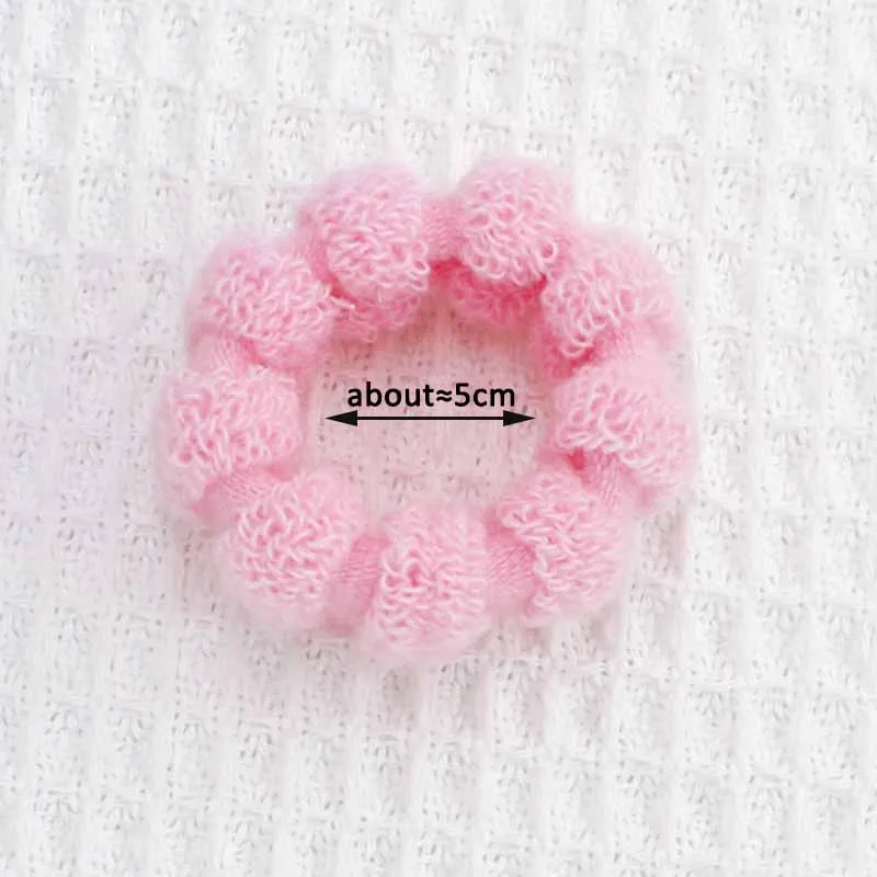 Wholesale of autumn and winter plush hair accessories candy colored rubber bands ponytails hair ties boxed