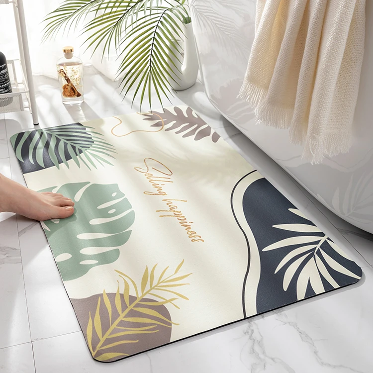 Environmentally Friendly Non-slip Strong Water Absorption Moisture Dehumidification Diatomite Bath Mat