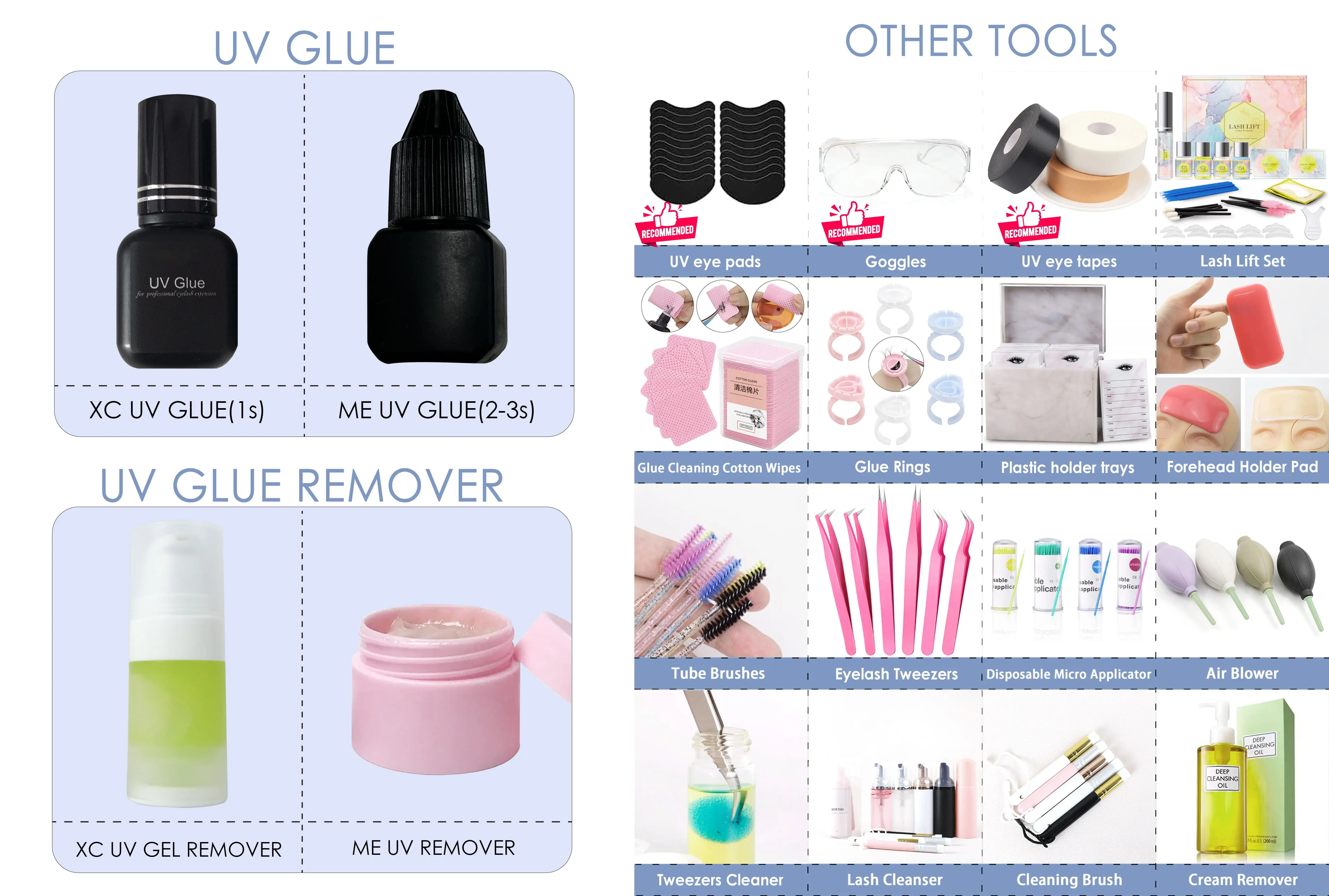 Led Fast uv glue beam light for lashes Curing lamp uv Led Nail eyelash extension Lamp Salon Use Beauty uv lash Lamp pad kit