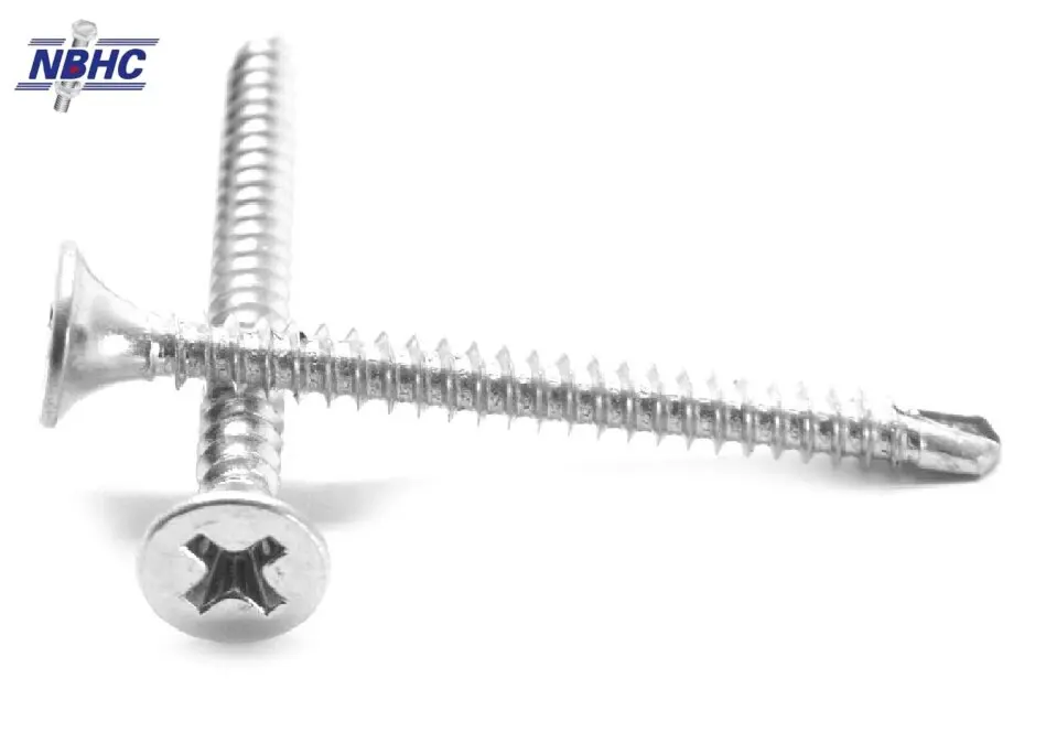 NBHC012SC Carbon Steel White Zinc Bugle Head Self Drilling Drywall Screw With Drill Point