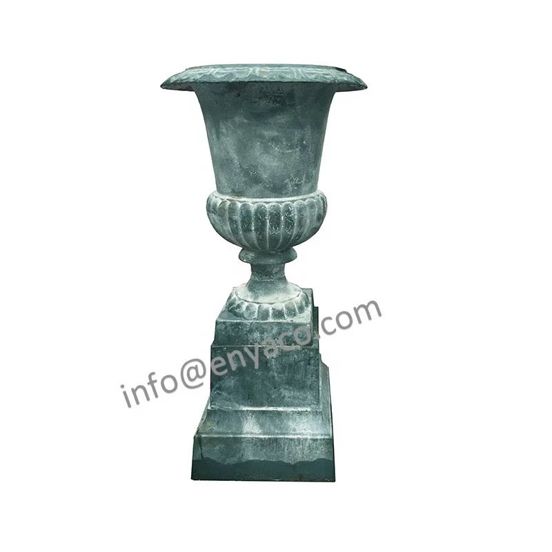 Classic French Urn for Garden, Antique Planter Outdoor Cast Iron Flower Pots