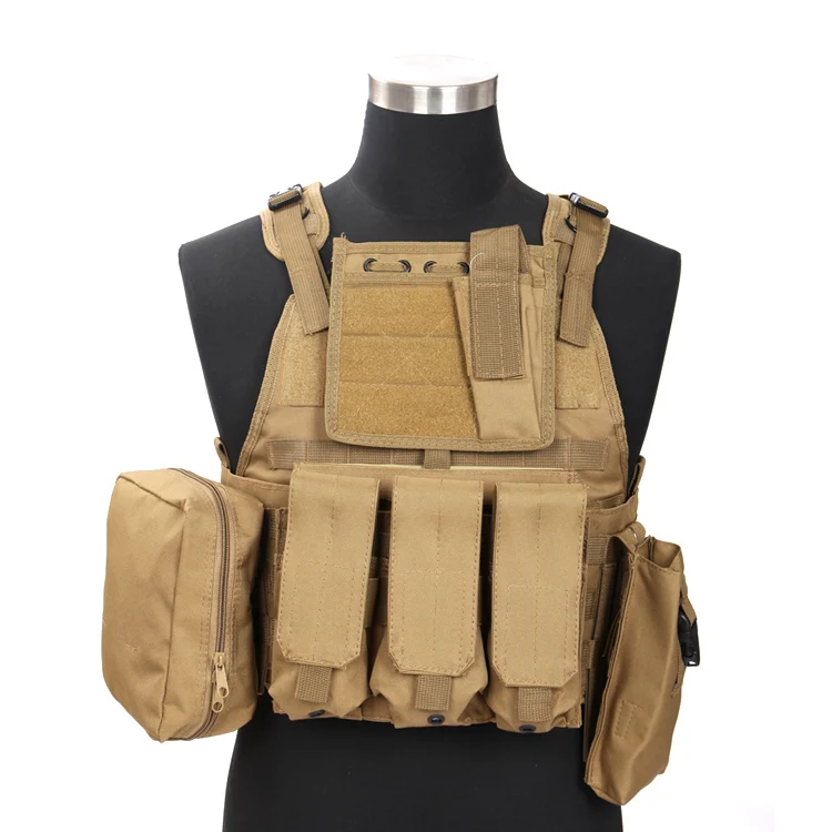 In Stock Camo Tactical Vest Plate Carrier with Magazine Pouch Other Safety Tactical Supplies