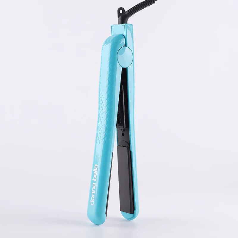 Blue Flat Iron Ceramic Plate Heater 360 Degree Swivel Power Cord For Hair Straightener