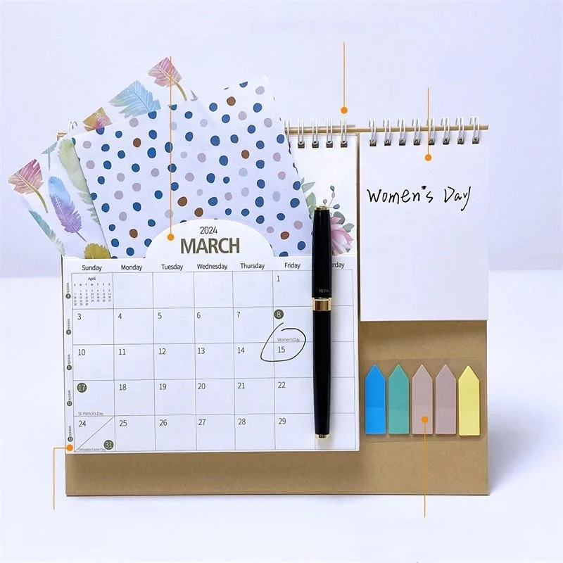 Promotion Custom Photo Frame Calendar Office Gift Calendar 3d Earth Model Desk Calendar Promotional Gifts Sets For Corporate