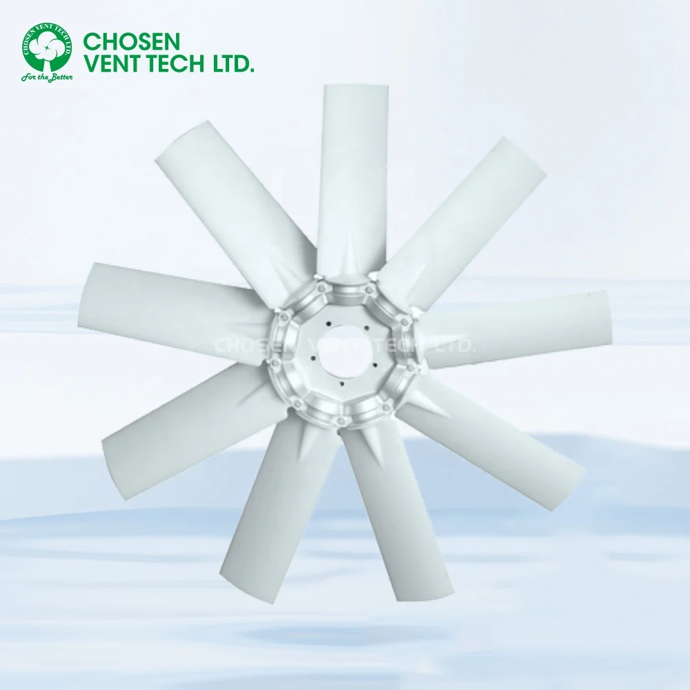 Adjustable PAG Nylon Plastic Axial Fan Blades for Motor Cooling 9 Blade Industrial Axial Impeller