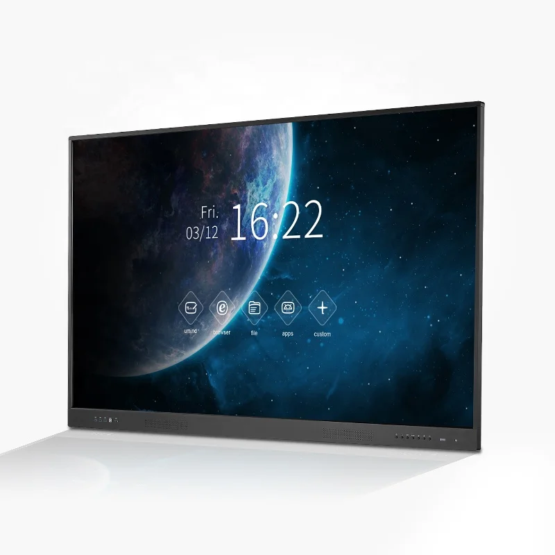 Interactive Touch Display with Finger Print Wifi 6 OEM Design Type-C 65W ports IFP DMS system cloud resource white boards screen