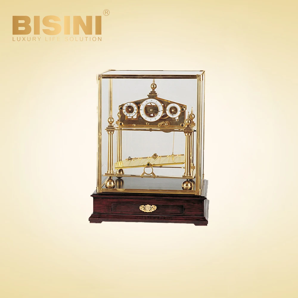 Pure copper creative Cuckoo clock mechanical clock living room solid wood household table clock