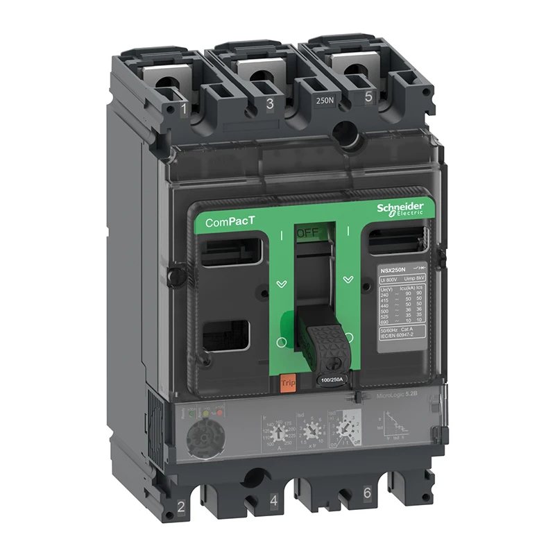 Original NSX100F 36kA AC 3P3D 100A 5.2B P-IN NSX Series Circuit breaker C10F35B100P