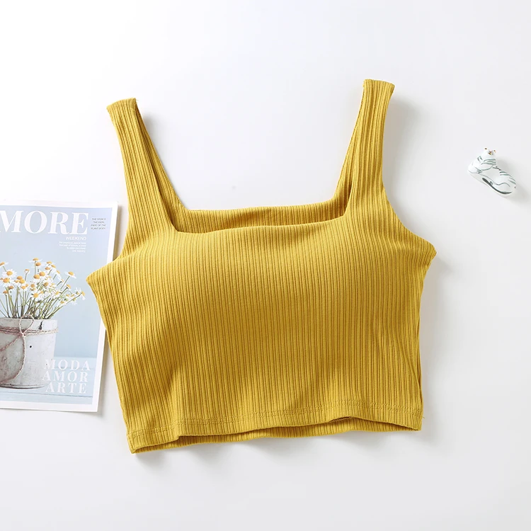 Manufacturer Direct Sales Square Vest With Bra Padded Camisole Comfortable Lingerie Warm Camisole