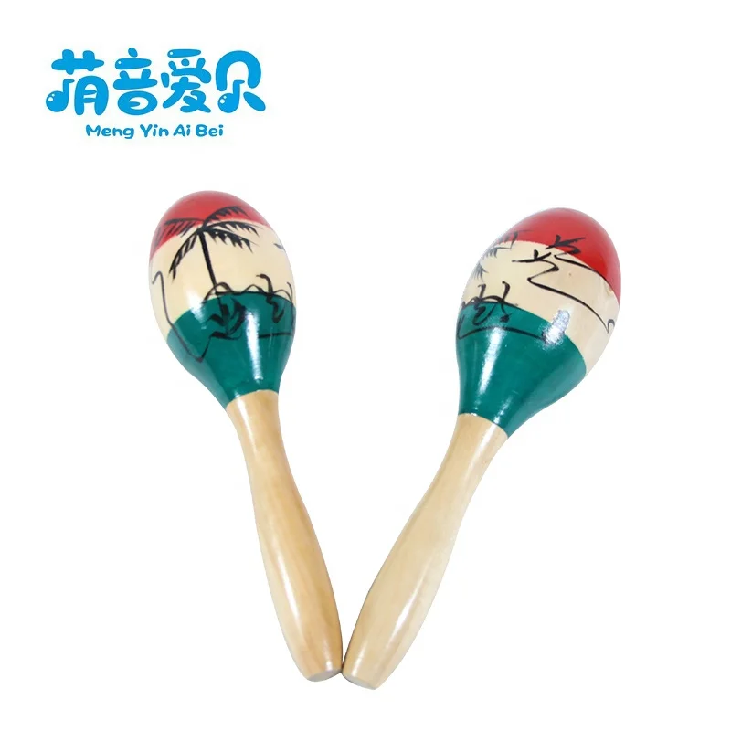musical toys cheap price baby wooden maracas