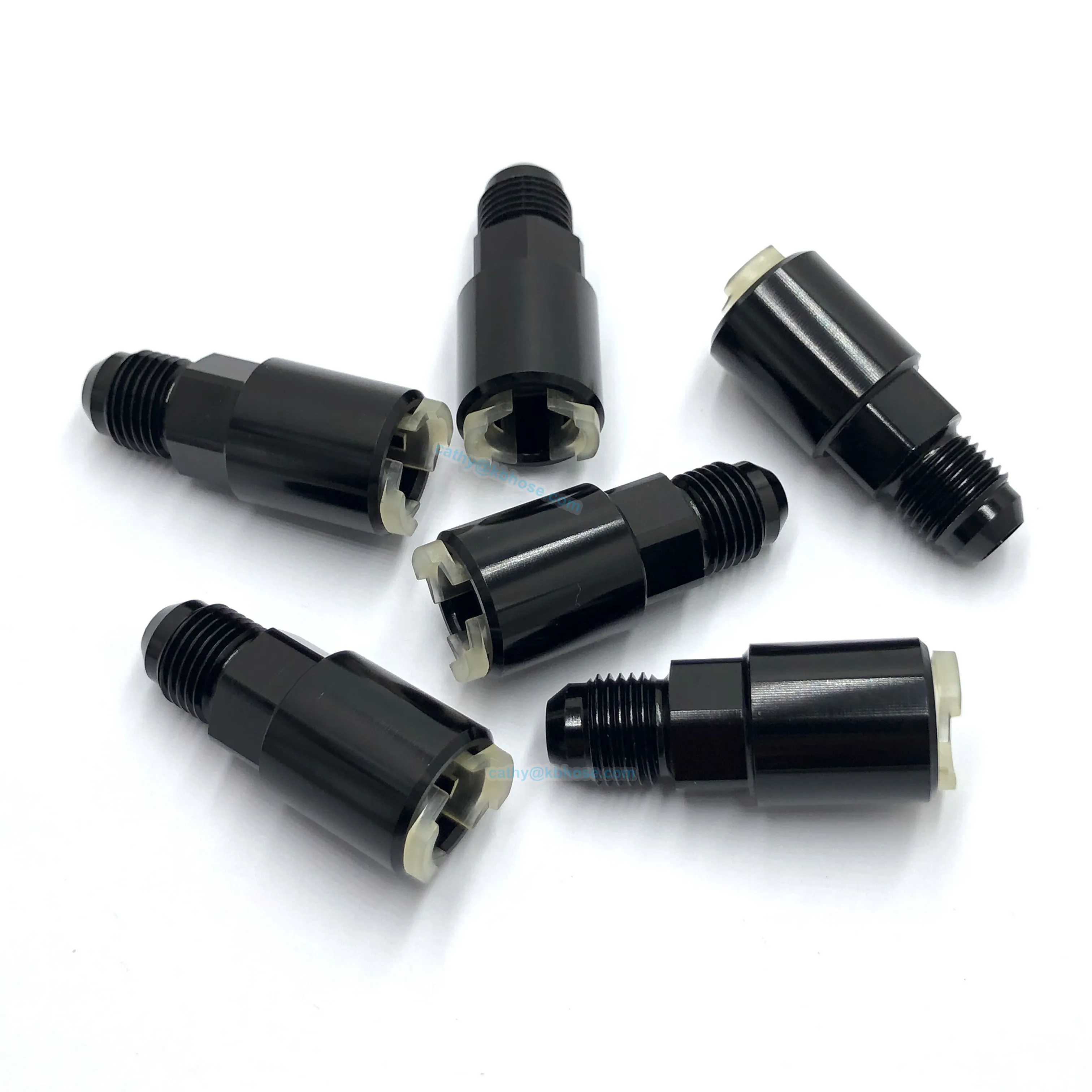Aluminum -6AN AN6 Male to 5/16 Quick-Disconnect Female Hard Tube Push-On EFI Fitting Connector Oil Fuel Adapter
