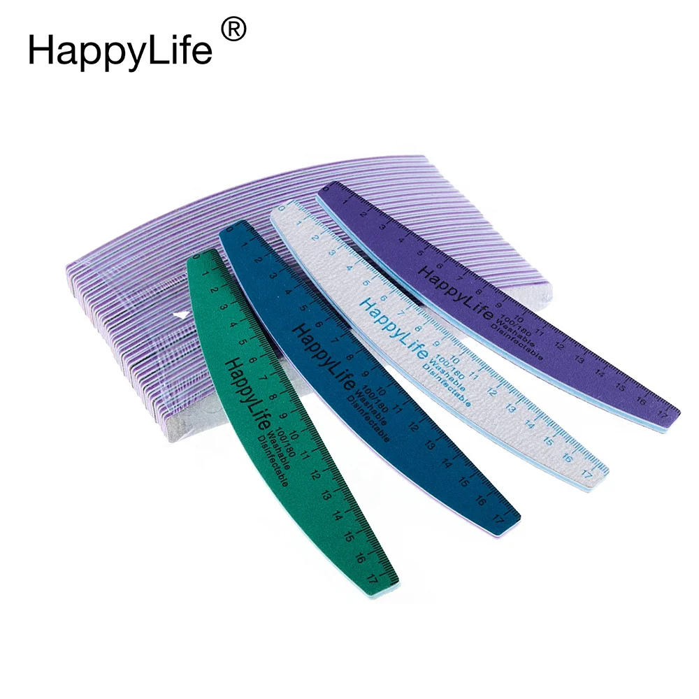 New Arrival Professional Manicure Pedicure Set Half Moon Grit 100 180 Sandpaper Nail Tools Nail File