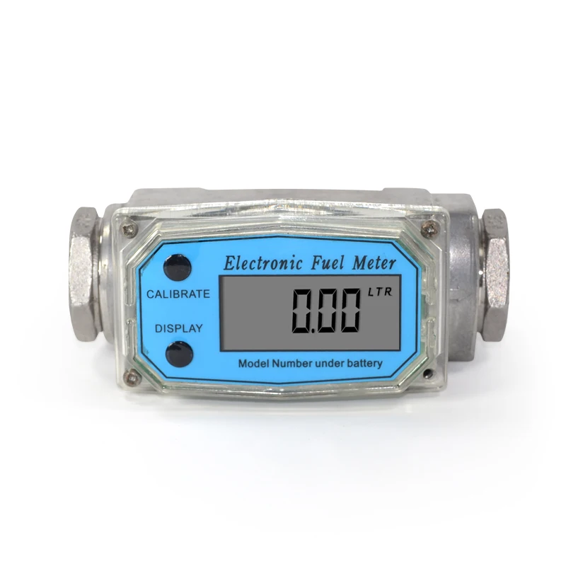 Inline NPT Thread Fuel WL Turbine Flowmeter Water Diesel Gas Oil Gasoline 3 Inch Digital Flow Meter
