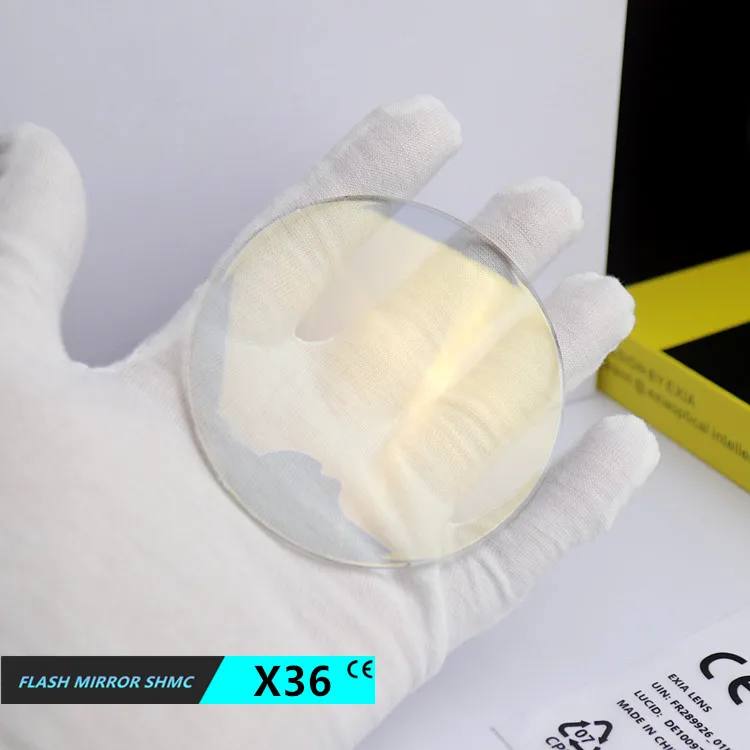 EXIA Lens X36 Sunglasses Lens Spin Coating Photochromic Grey Flash Mirror Gold SHMC UV400 MR-8 1.61 Fast Change Color Lens