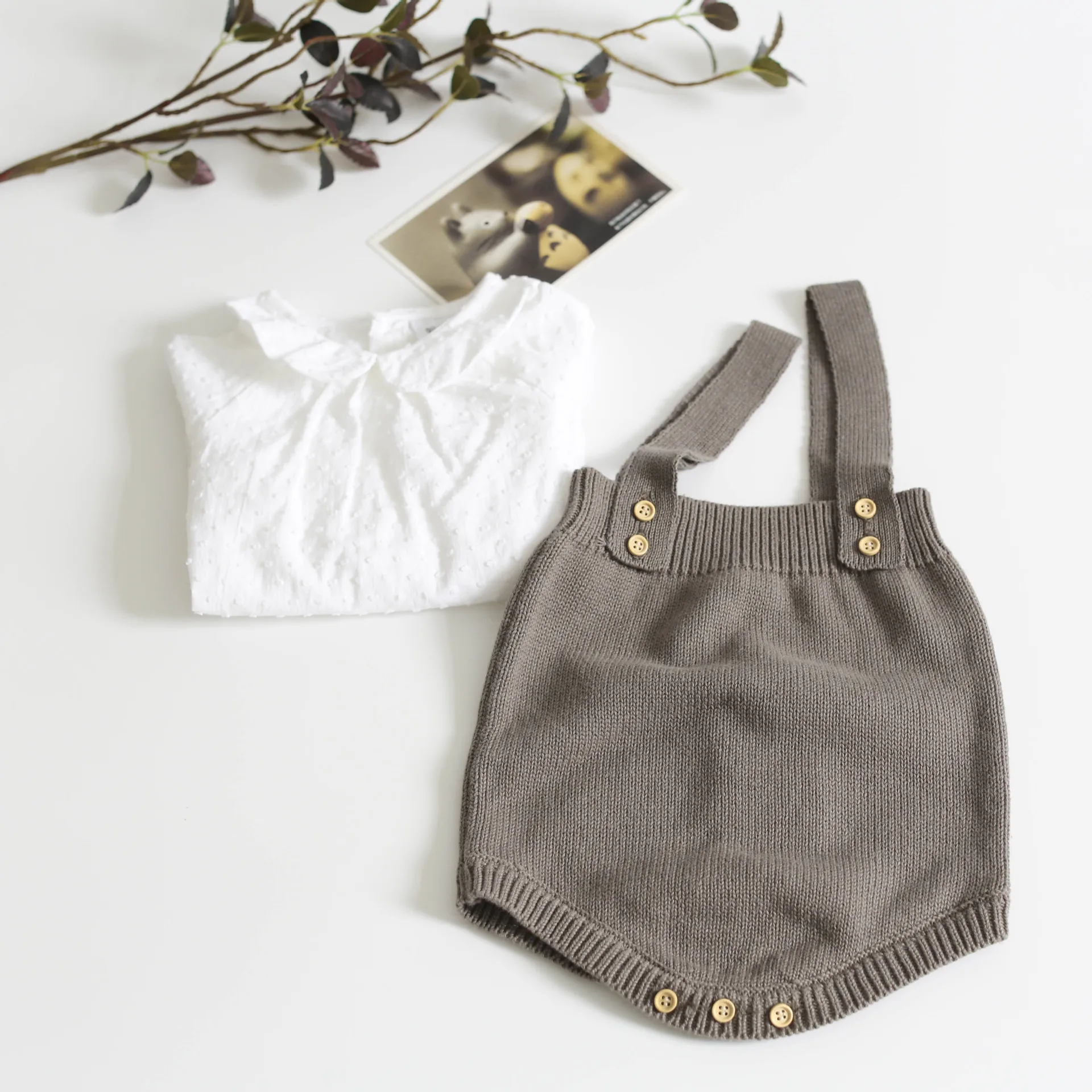 Комбинезоны для мальчиков и девочек, хлопковые подтяжки с завышенной талией, 4 цвета