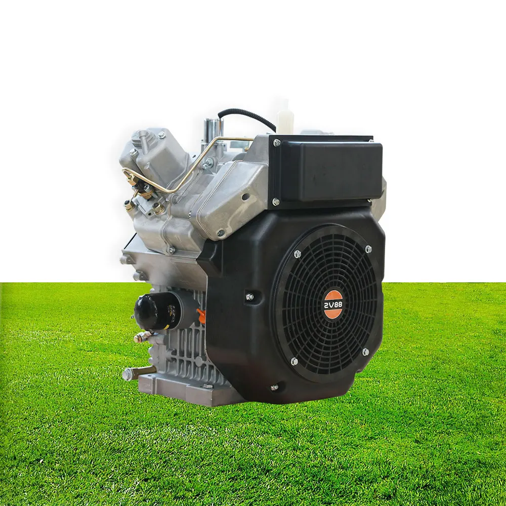 Новый Тип Электронный старт 20hp 4-тактный для домашнего использования 912CC V-двухцилиндровый дизельный двигатель с воздушным охлаждением 2V88F