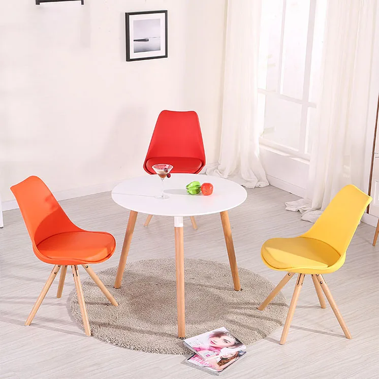 Wood  MDF  Design  Modern Simple White High Glossy Dining Table With Dining Chair Set Home Furniture