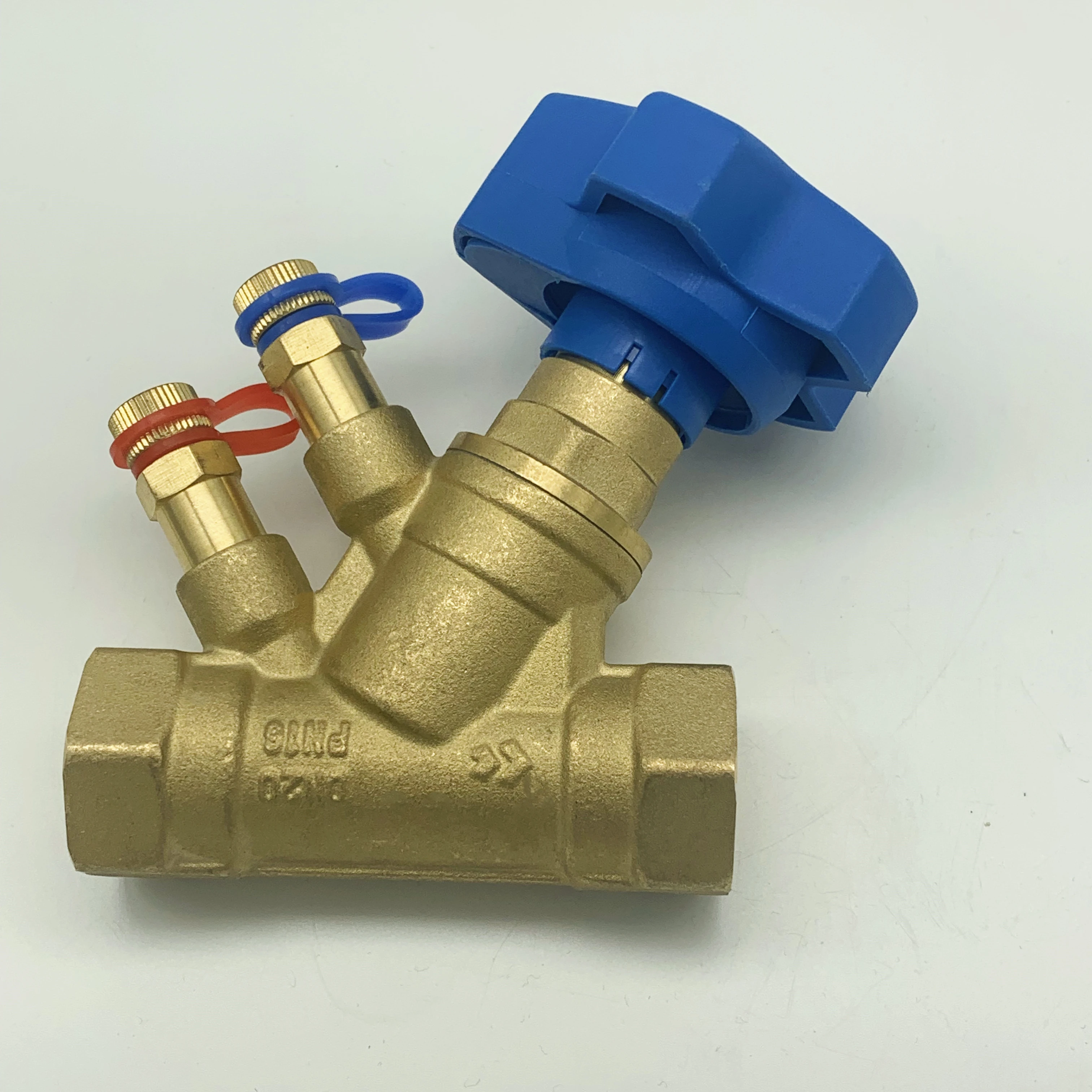 Huibo Zhejiang China CE Certificated Manual Static Brass Balancing valve Plumbing underfloor heating pressure