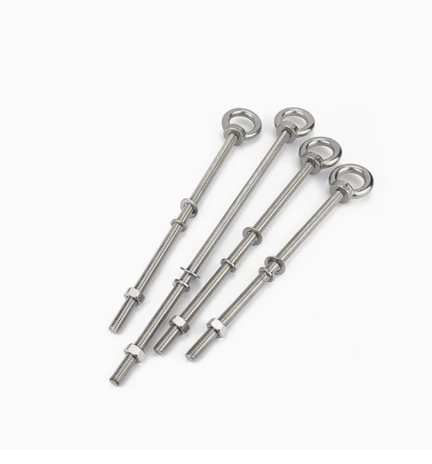 Stainless Steel 18-8 Stainless Steel INOX SS201 SS304 SS316 SS316L A286 302 SS Plain Polished Shoulder Pattern Eyebolt DIN580