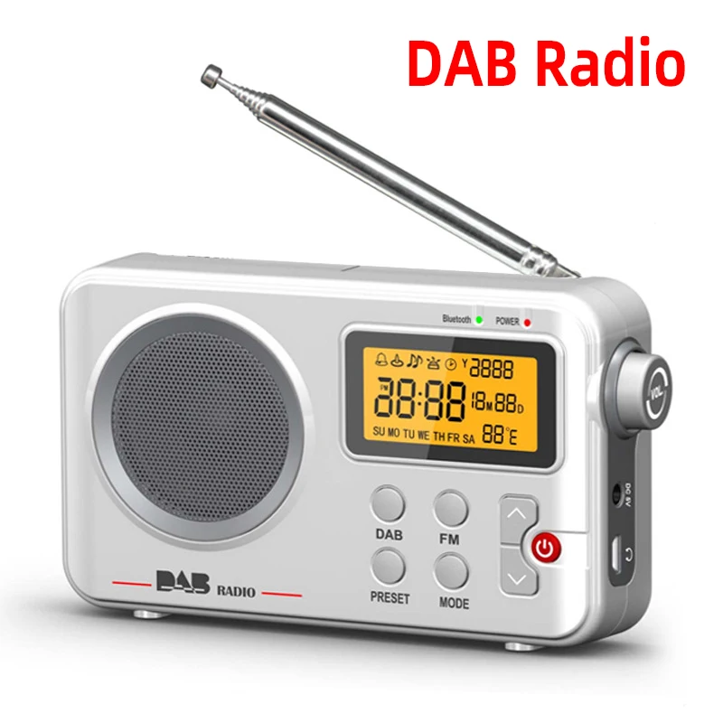 Новые продукты радио 2021 ударопрочный портативный DAB + Радио с батареей перезаряжаемая лампа элегантный светодиодный фонарик
