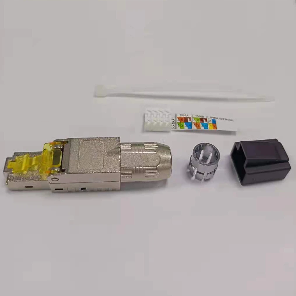 Toolless 8p8c Cat7 CAT8 male connectors tool free shielded modular plug