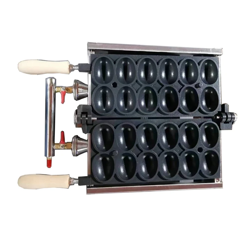 Commercial 12 Holes Egg Shaped Waffle Makers Waffle Making Machine Goose Egg Cake Machine Non-Stick