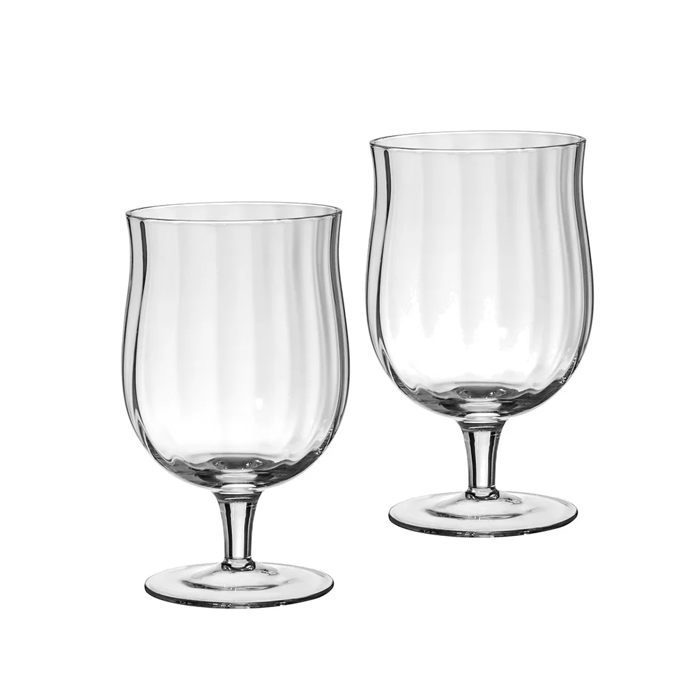 Samlife-BD20073 Wholesale Custom Clear Ribbed Ice Tea Cup Beer Glass Cocktail Glass Brandy Glasses