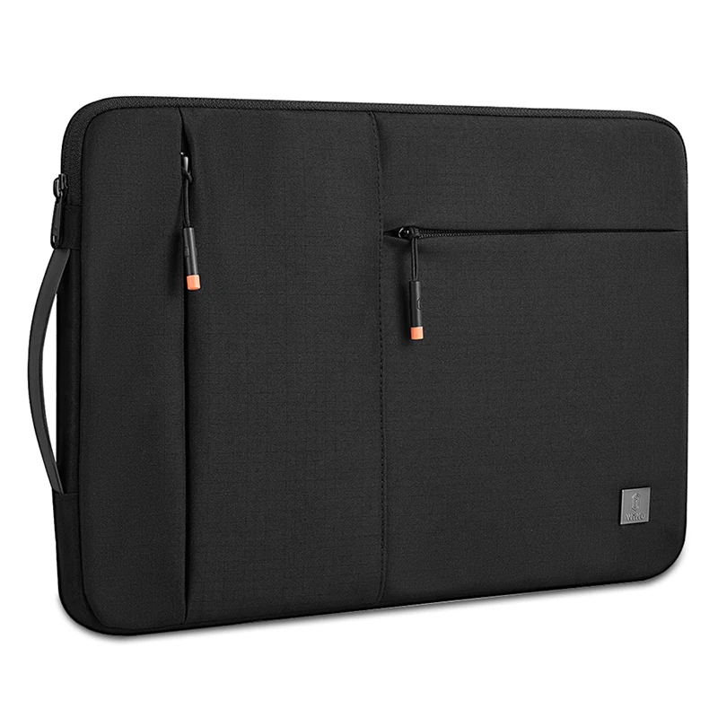 WIWU New Portable Eco-Nylon Waterproof Soft lining Laptop sleeve for Laptop Notebook Surface Black Sleeve Mac book Pro 15